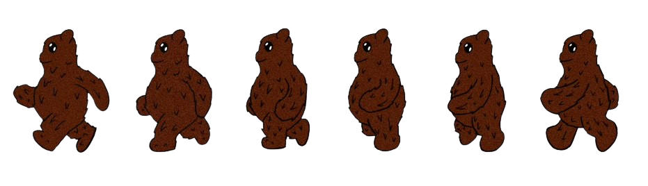 Walking bear animation